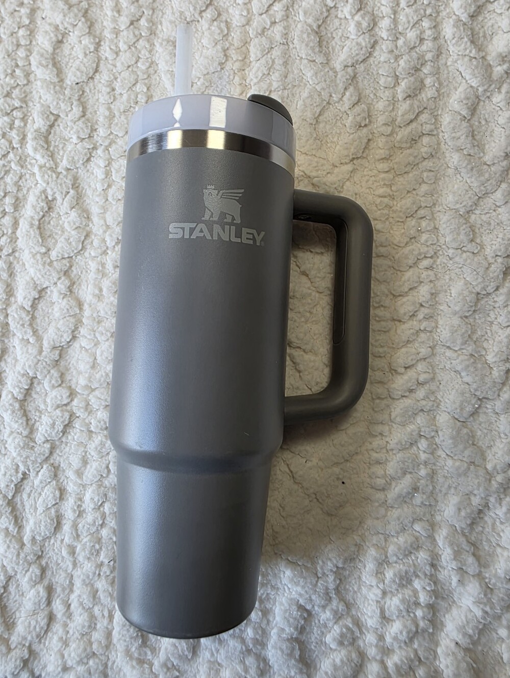 Stanley 30 oz Tumbler Gray Handle Straw Insulated Cup